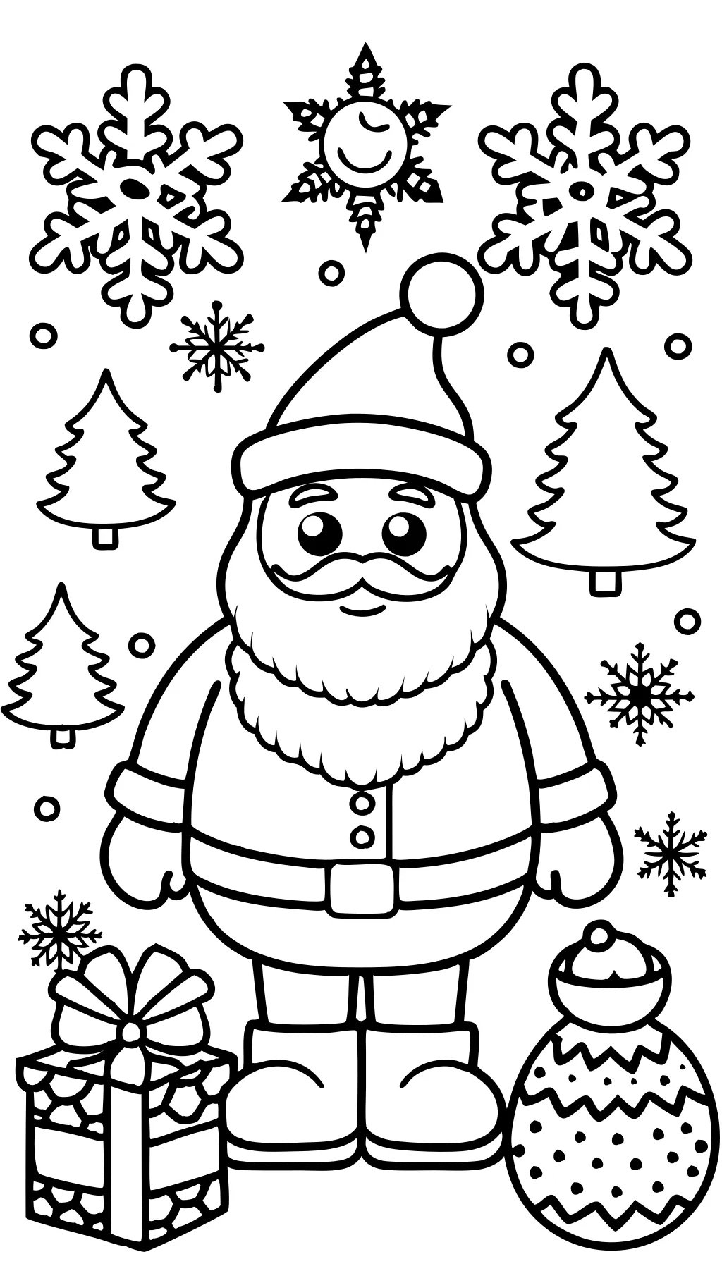 pages à colorier du Père Noël